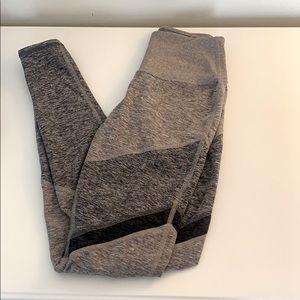 grey striped leggings